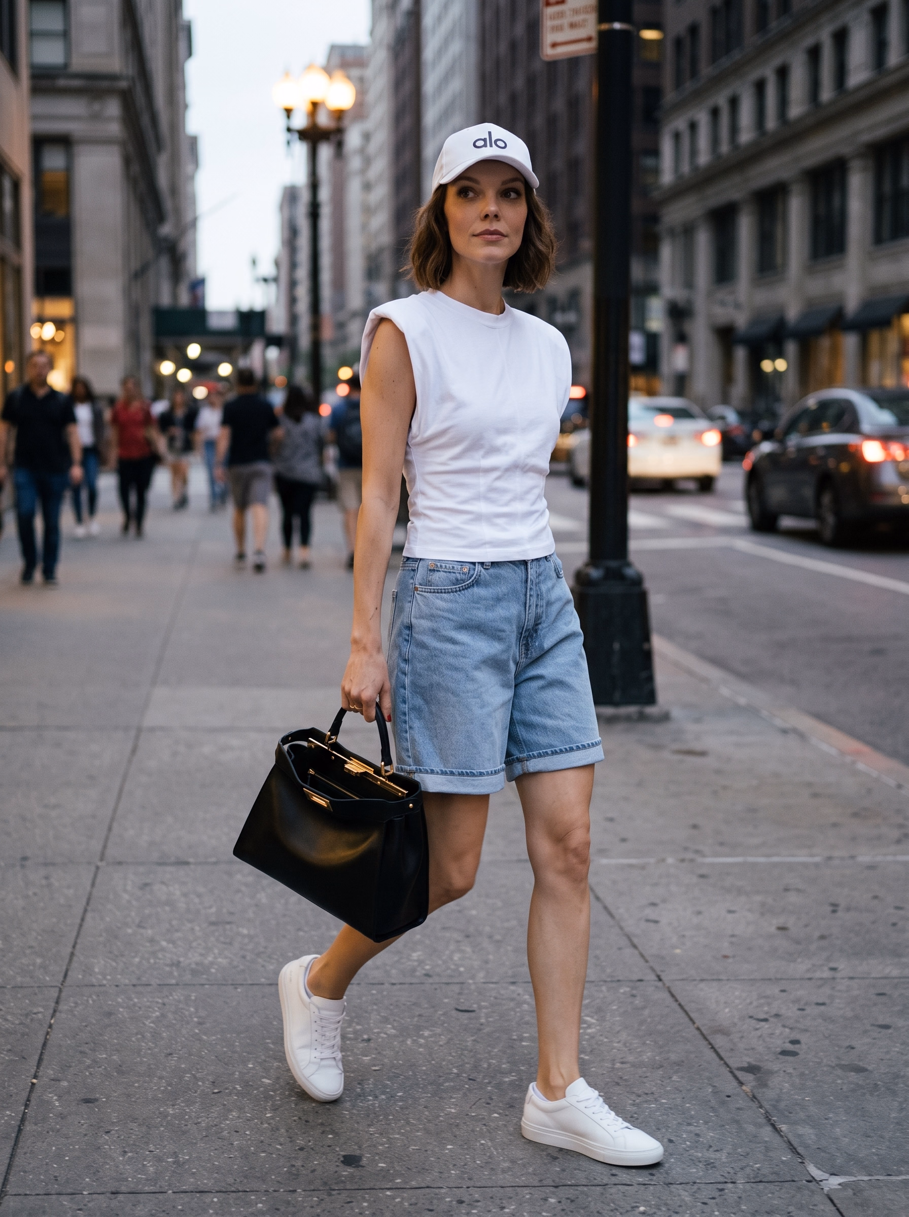 Luxury Accessory & Handbag Campaign — Commercial product-placement styling showing accurate tactile leather textures and hat contouring.