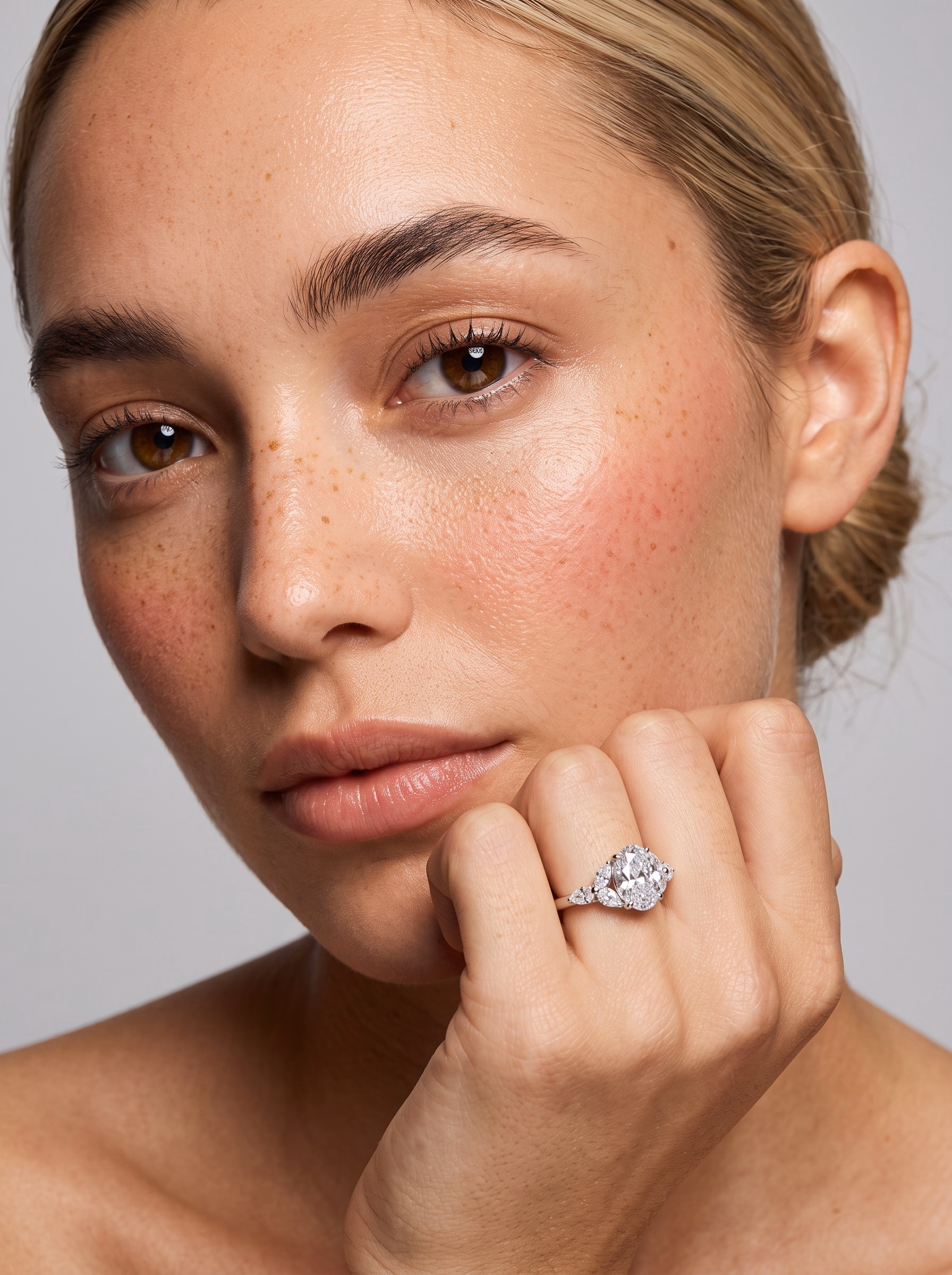 Model Wearing Jewelry In Studio 2 — AI Photo Studio production preview